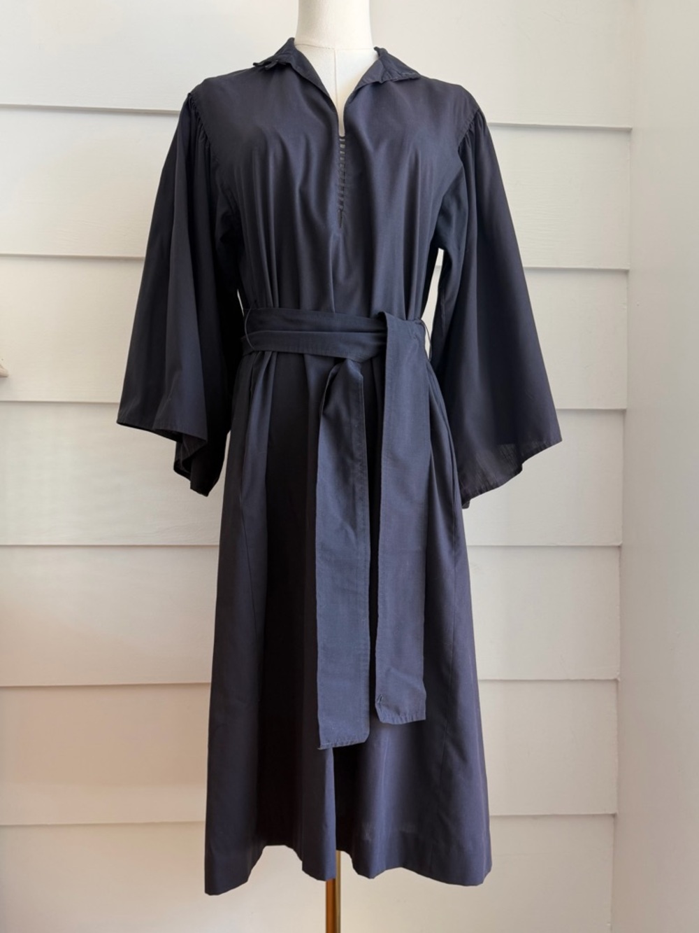 Vintage Black Cotton Angel Sleeve Dress Genre by Gil Aimbez